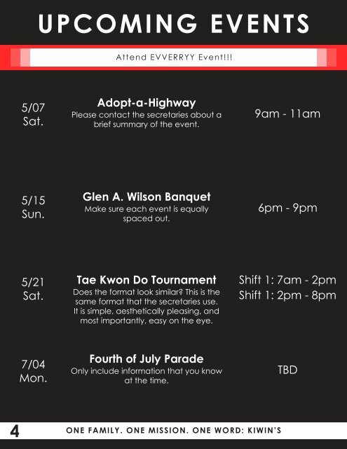 GAWHS KIWIN'S 2015-2016 Newsletter 