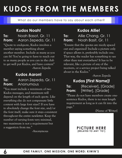 GAWHS KIWIN'S 2015-2016 Newsletter 