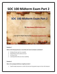 SOC 100 Midterm Exam Part 2 Assignment