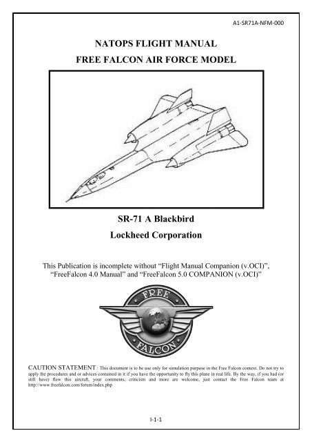 NATOPS FLIGHT MANUAL FREE FALCON AIR FORCE MODEL SR ...