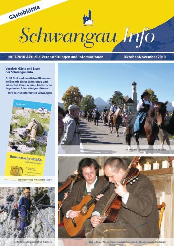 Gästeblättle Oktober/November 2010 - PDF-Datei (9 MB - Schwangau