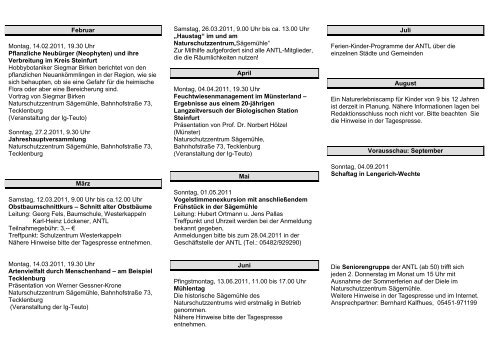 ANTL - Arbeitsgemeinschaft für Naturschutz Tecklenburger Land e.V.