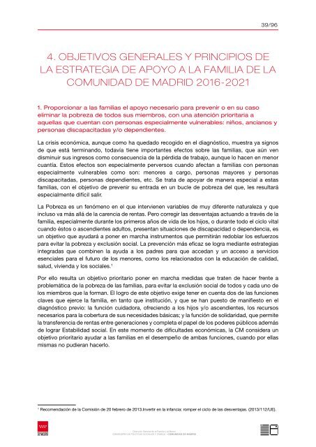 ESTRATEGIA DE APOYO A LA FAMILIA DE LA COMUNIDAD DE MADRID 2016-2021