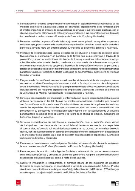 ESTRATEGIA DE APOYO A LA FAMILIA DE LA COMUNIDAD DE MADRID 2016-2021