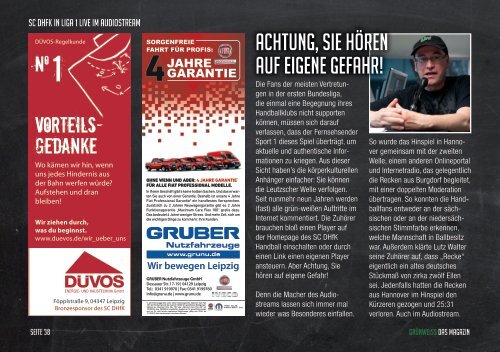 GRÜNWEISS – das Magazin der DHfK-Handballer