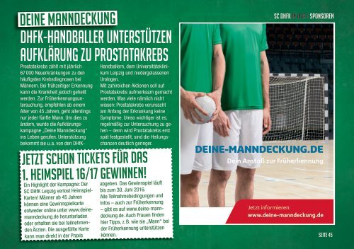 GRÜNWEISS – das Magazin der DHfK-Handballer