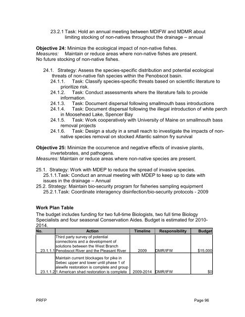 Operational Plan for the Restoration of Diadromous Fishes to the ...