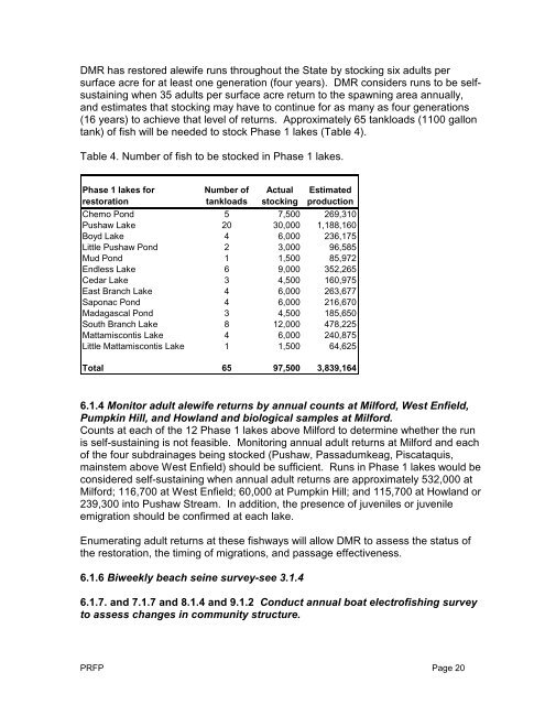 Operational Plan for the Restoration of Diadromous Fishes to the ...