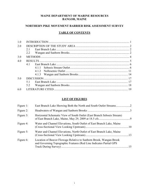 Operational Plan for the Restoration of Diadromous Fishes to the ...