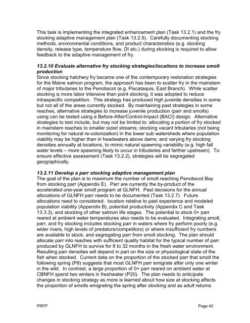 Operational Plan for the Restoration of Diadromous Fishes to the ...