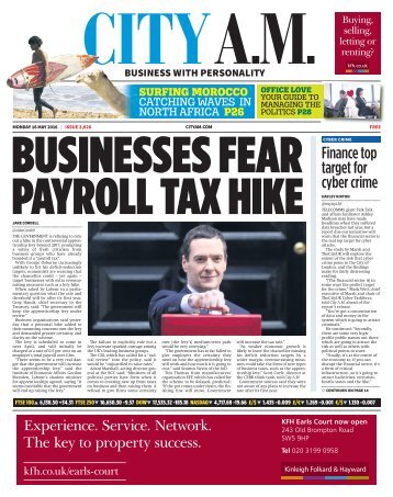 BUSINESSES FEAR PAYROLL TAX HIKE