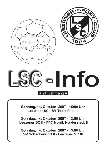 LSC-Info 2007-2008 Ausgabe5 - Leezener SC