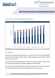 JSB Market Research - Global Propylene Capacity and Capital Expenditure Outlook