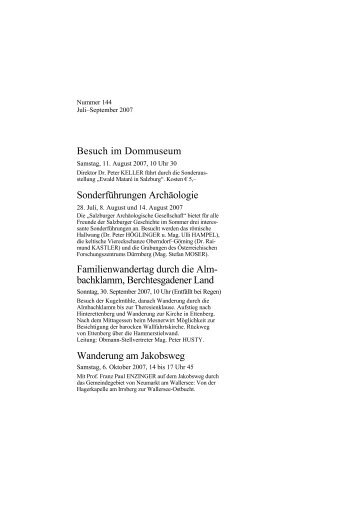 Nr. 144 - Verein der Freunde der Salzburger Geschichte