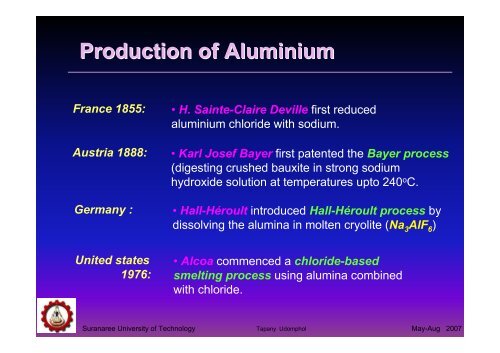 Aluminium and aluminium alloy