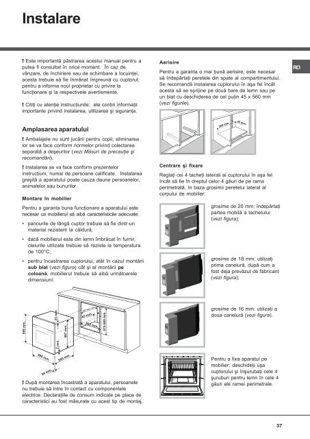 KitchenAid F 53 C.1 IX /HA - Oven - F 53 C.1 IX /HA - Oven RO (F053971) Istruzioni per l'Uso