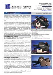 Preisauszeichner und Etiketten - Margreiter Technik Hans Hilscher ...