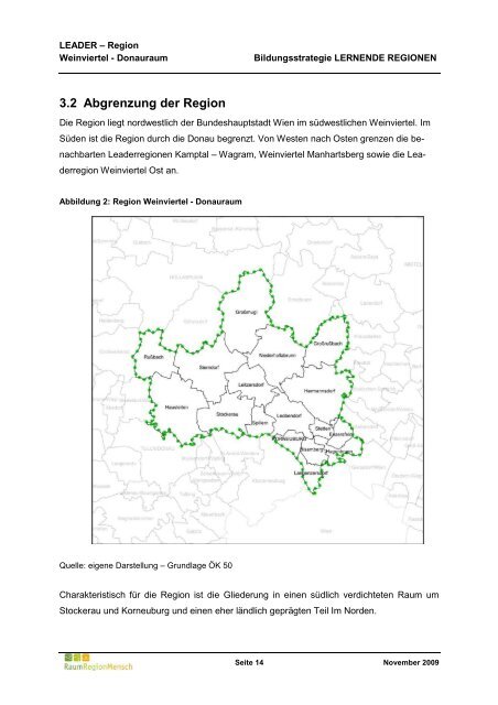 Weinviertel Donauraum - Lernende Regionen - in Österreich