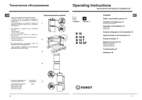 KitchenAid B 18 S (LZ) - Refrigerator - B 18 S (LZ) - Refrigerator EN (F039205) Istruzioni per l'Uso