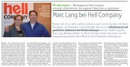 Artikel in der SWZ - Marc Lang bei Hell Company