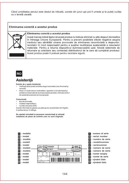 KitchenAid UAAA 13 X F HH P - Freezer - UAAA 13 X F HH P - Freezer PL (F084992) Istruzioni per l'Uso