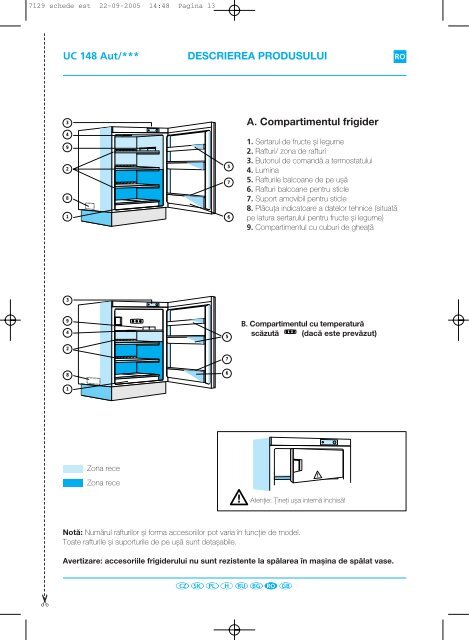 KitchenAid 845 382 10 - Refrigerator - 845 382 10 - Refrigerator RO (855100301030) Scheda programmi