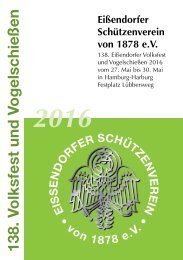 Festbuch 138. Volksfest und Vogelschießen Eißendorf 2016