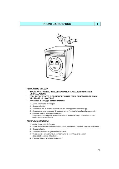 KitchenAid A 1200 - Washing machine - A 1200 - Washing machine IT (857038520010) Istruzioni per l'Uso