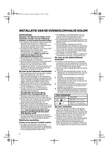 KitchenAid G2P 60C/01 BR - Oven - G2P 60C/01 BR - Oven NL (854186815000) Installazione