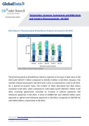 Partnerships, Licensing, Investments and M&A Deals and Trends in Pharmaceuticals - Q4 2015