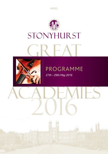 Great Academies 2016 programme - Stonyhurst College