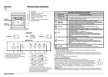 KitchenAid 501 506 19 - Oven - 501 506 19 - Oven DE (857921501030) Scheda programmi