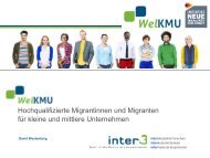 WelKMU: Hochqualifizierte Migrantinnen und Migranten für kleine und mittlere Unternehmen (KMU)