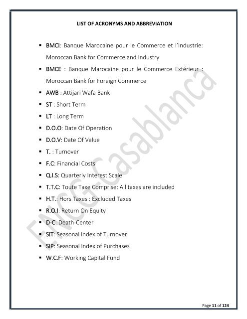 Optimization of the company's cash flow