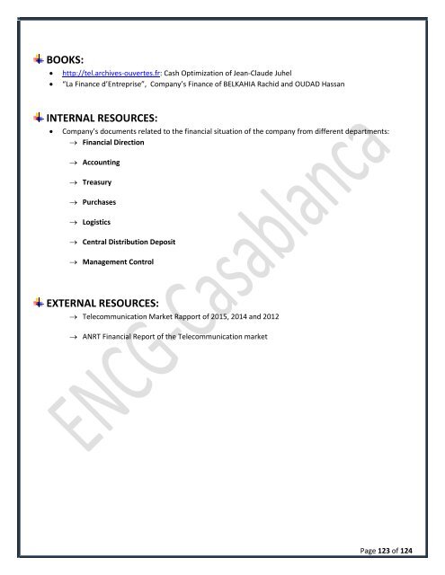 Optimization of the company's cash flow