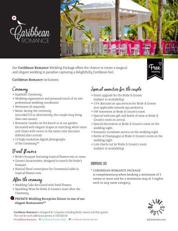 Be Live Wedding Package