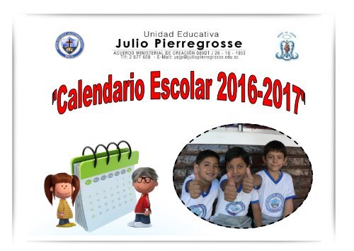 Calendario Escolar 2016 -2017 - UEJP