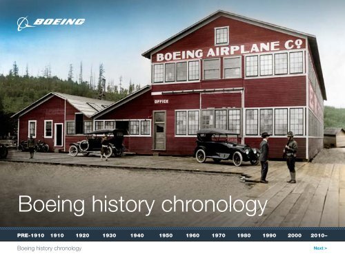 Boeing history chronology