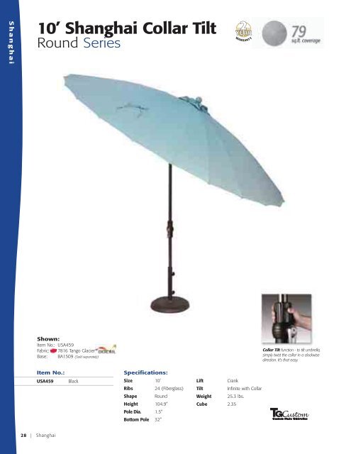 Treasure Garden Umbrella Catalog 2016