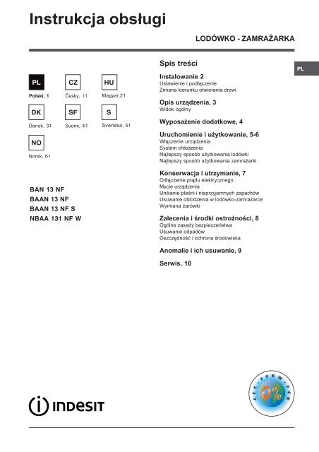 KitchenAid NBAA 131 NF W - Fridge/freezer combination - NBAA 131 NF W - Fridge/freezer combination CS (F074101) Istruzioni per l'Uso