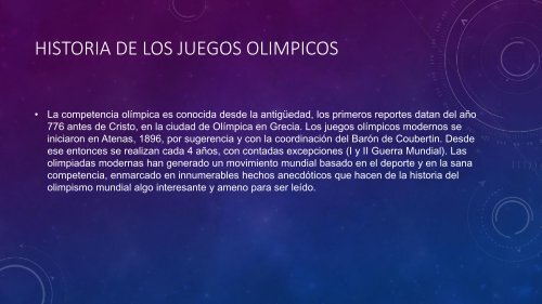 Historia De Los Juegos Olimpicos