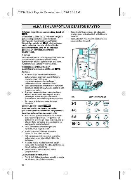 KitchenAid A 211/R/G/1 - Refrigerator - A 211/R/G/1 - Refrigerator FI (853916538010) Istruzioni per l'Uso