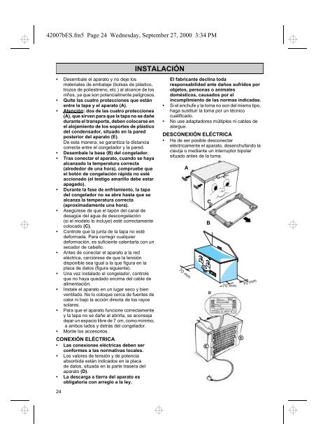 KitchenAid S 170 - Freezer - S 170 - Freezer ES (850794371260) Istruzioni per l'Uso