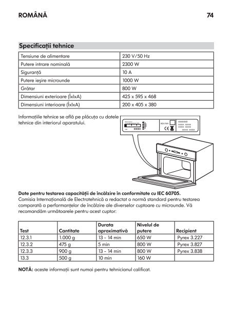 KitchenAid 10156190 - Microwave - 10156190 - Microwave BG (858777301770) Istruzioni per l'Uso