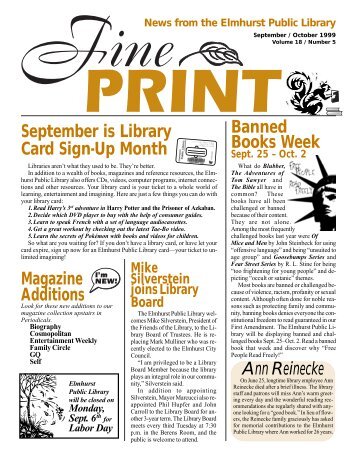 Banned Books Week - The Elmhurst Public Library