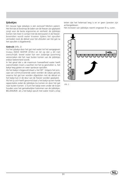 KitchenAid X RC 34 DE/D1 - Refrigerator - X RC 34 DE/D1 - Refrigerator IT (F030309) Istruzioni per l'Uso