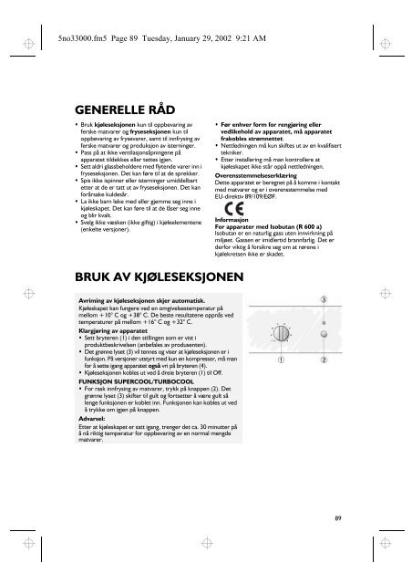 KitchenAid 600.150.70 CFS 609 W - Fridge/freezer combination - 600.150.70 CFS 609 W - Fridge/freezer combination NO (853948901010) Istruzioni per l'Uso