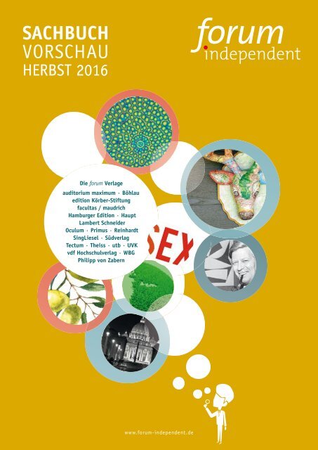 Herbst 2016 Sachbuch forum independent Programmvorschau