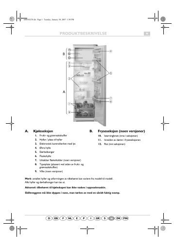 KitchenAid 831202 - Refrigerator - 831202 - Refrigerator NO (855162616010) Scheda programmi