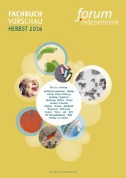 Herbst 2016 Fachbuch forum-independent Programmvorschau